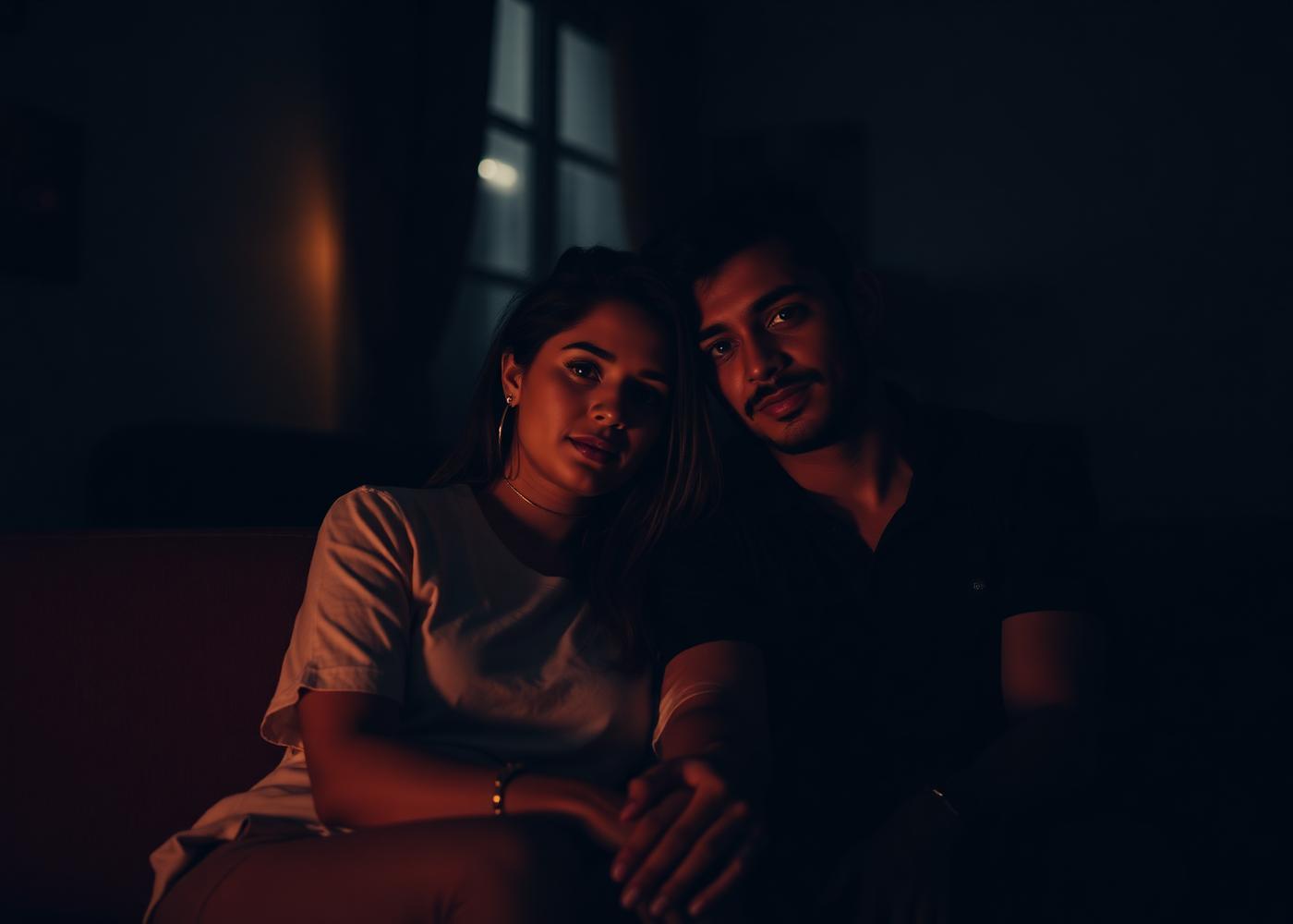 Casal em um momento de conversa tranquila